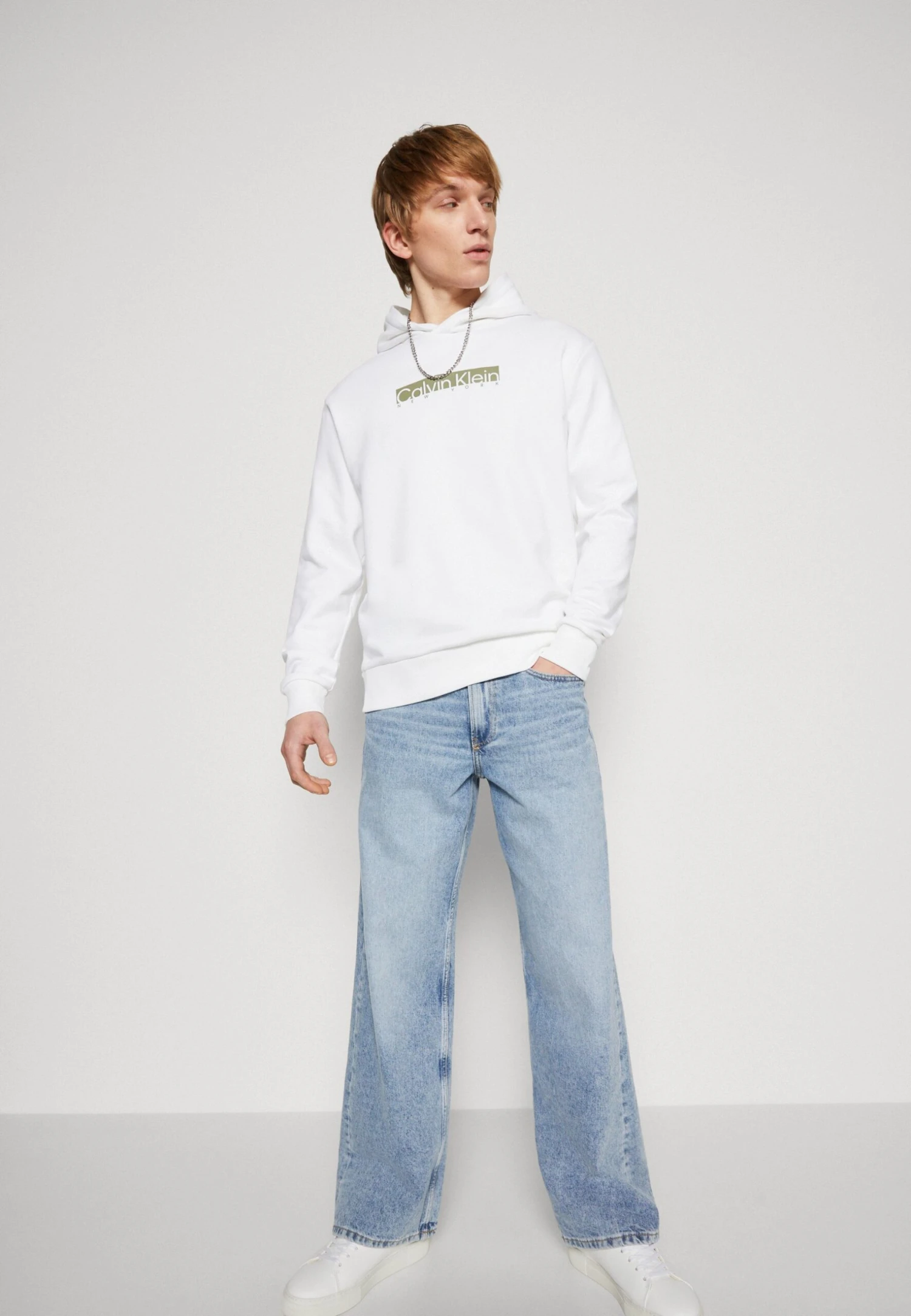 Calvin Klein New York Box Logo - Hoodie - Bright White 4 Calvin Klein New York Box Logo - Hoodie - Bright White - Image 4