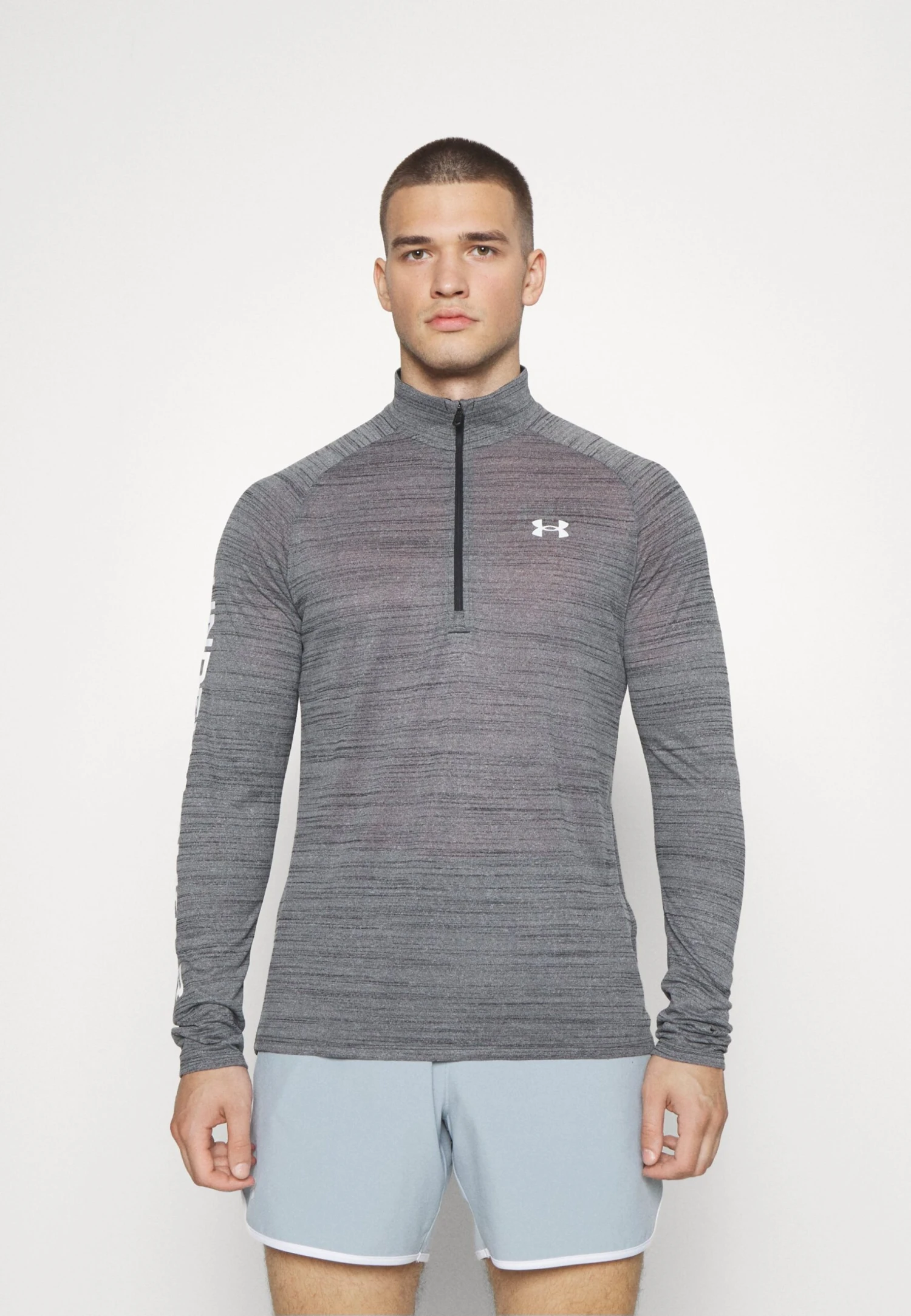 Under Armour Tech 1/2 Zip Core - Long Sleeved Top - Black/White 1 Under Armour Tech 1/2 Zip Core - Long Sleeved Top - Black/White