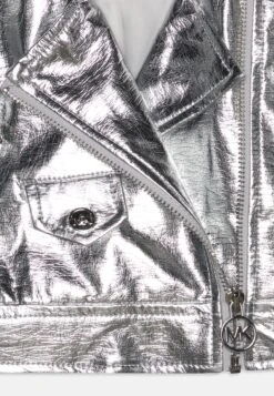 MICHAEL KORS KIDS Faux Leather Jacket - Zilver -Clothing Sale Store 13feb0dab0fd4a82928da2410e8f1e55