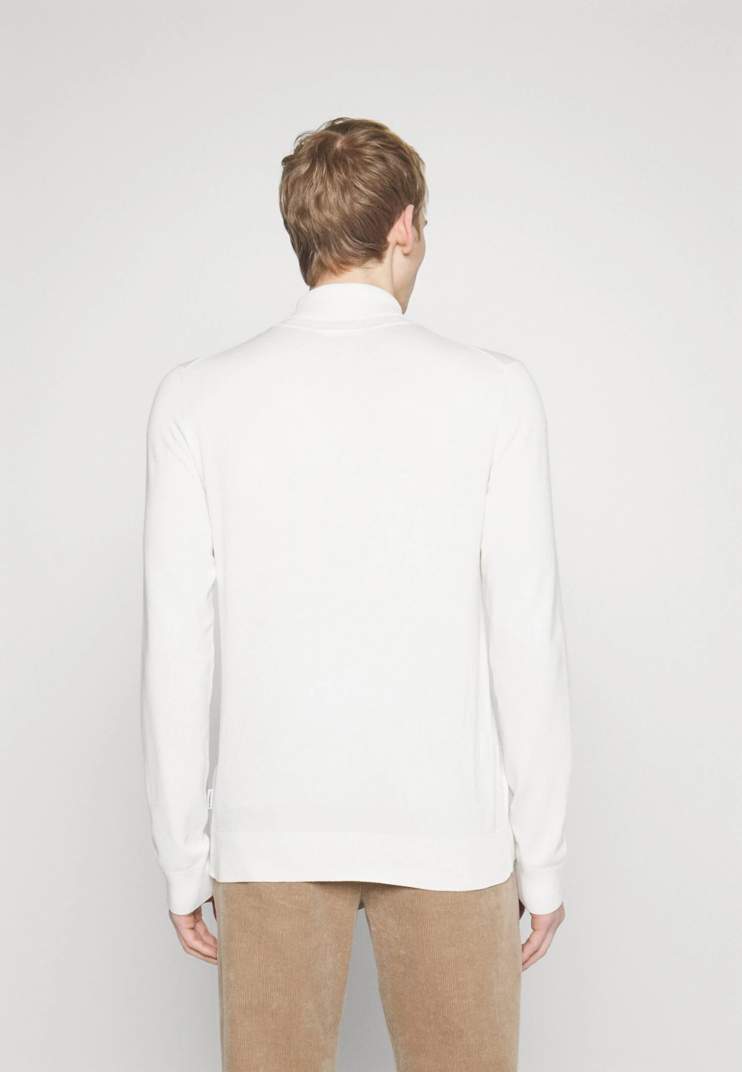 Lindbergh Mélange Roll Neck- Jumper - Off White 4 Lindbergh Mélange Roll Neck- Jumper - Off White - Image 4