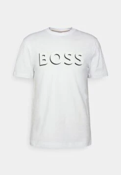 Boss Tiburt - Print T-Shirt - White -Clothing Sale Store 18bd798958674edc902080d09156ea65