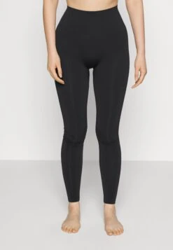 Women Seamless - Leggings - Stockings - Black