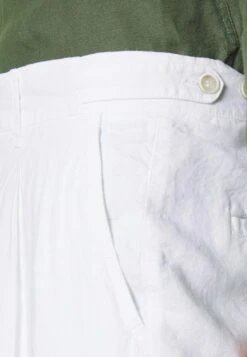 120% Lino Pantalone Uomo - Trousers - White -Clothing Sale Store 2959bcda403845ff9a4eaa55e2bb8274