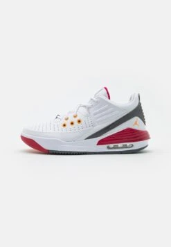 Jordan Max Aura 5 - High-Top Trainers - White/Vivid Orange/Cardinal Red/Light Graphite
