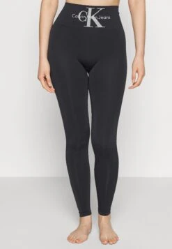 Women High-Waist Logo - Leggings - Stockings - Black