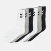 Hummel Basic 6 Pack Unisex - Sports Socks - Black/Grey Melange/White
