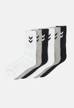 Hummel Basic 6 Pack Unisex - Sports Socks - Black/Grey Melange/White
