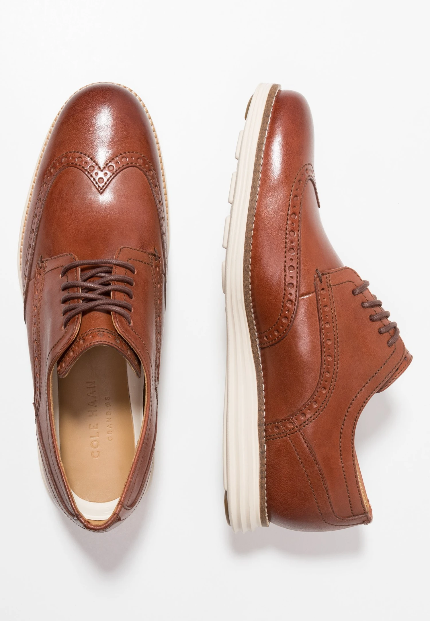 Cole Haan Original Grand Wingtip Oxford - Casual Lace-Ups - Woodbury/Ivory 2 Cole Haan Original Grand Wingtip Oxford - Casual Lace-Ups - Woodbury/Ivory - Image 2