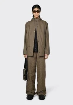 Rains Short Coat - Wood