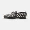 MOSCHINO Maxilettering - Slip-Ons - Black/Silver