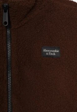 Abercrombie & Fitch Mockneck - Fleece Jacket - Dark Brown -Clothing Sale Store 397f57a78d8e4efeb40420af71c91921