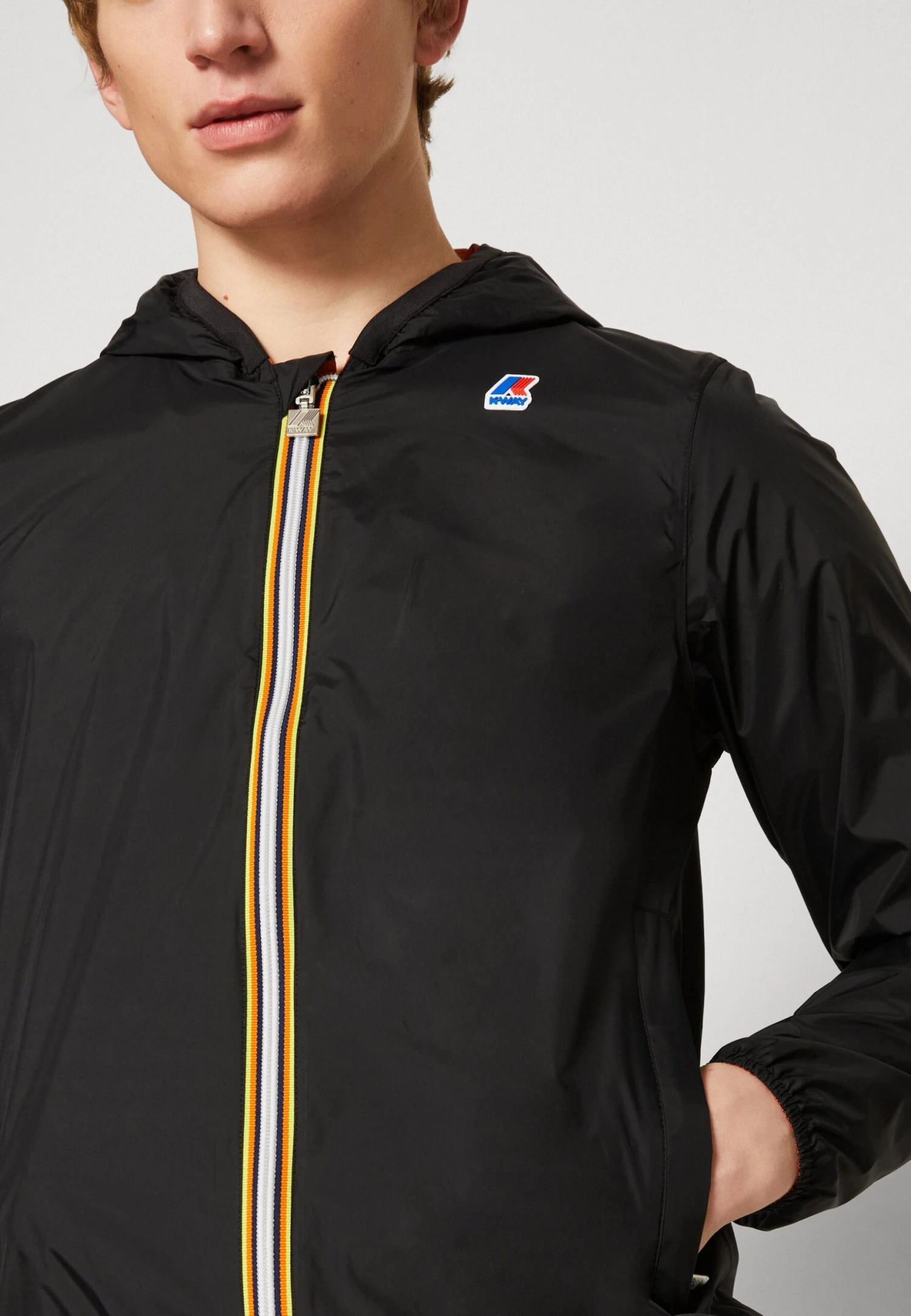 K-Way Jacques Plus Double Unisex - Waterproof Jacket - Black/Orange 7 K-Way Jacques Plus Double Unisex - Waterproof Jacket - Black/Orange - Image 7