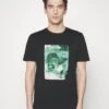 Boss Teabstract - Print T-Shirt - Black
