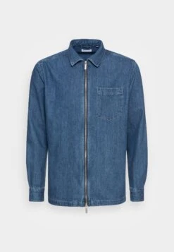Relaxed Zip Shirt - Shirt - Medium Wash