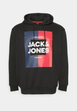 Jack & Jones Jjoscar Hood- Hoodie - Black -Clothing Sale Store 57a2a6234df14e9b94bdfca5caf1d0bf