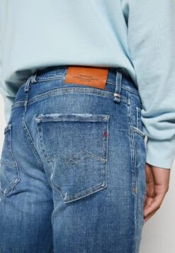 Replay Mickym Pants Aged - Slim Fit Jeans - Medium Blue -Clothing Sale Store 59420429d70041bd878389b25fb36d08