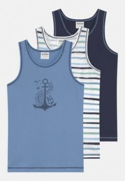 Boys Vests 3 Pack - Undershirt - Blau