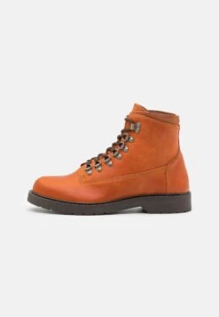 Selected Homme Slhmads Boot - Lace-Up Ankle Boots - Cognac