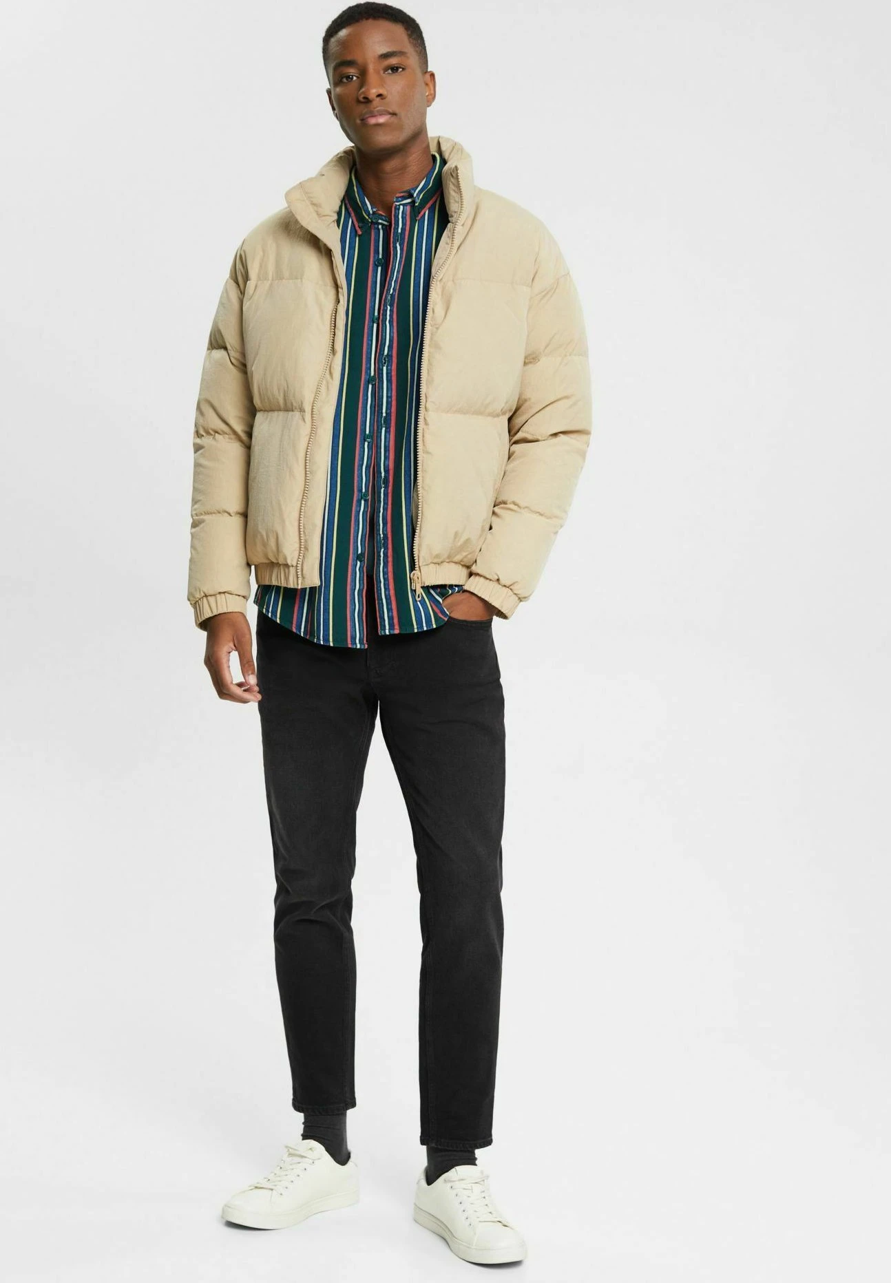 Edc By Esprit Mit Streifen - Shirt - Dark Teal Green 6 Edc By Esprit Mit Streifen - Shirt - Dark Teal Green - Image 6