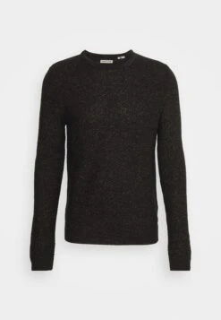 Jack & Jones Jjedamian Crew Neck - Jumper - Black -Clothing Sale Store 7eb5f5768de2450b8ca0817399344b03
