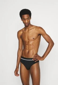 Schiesser 3Pack Slips Organic Cotton - 95/5 - Briefs - Blue/Black/Grey