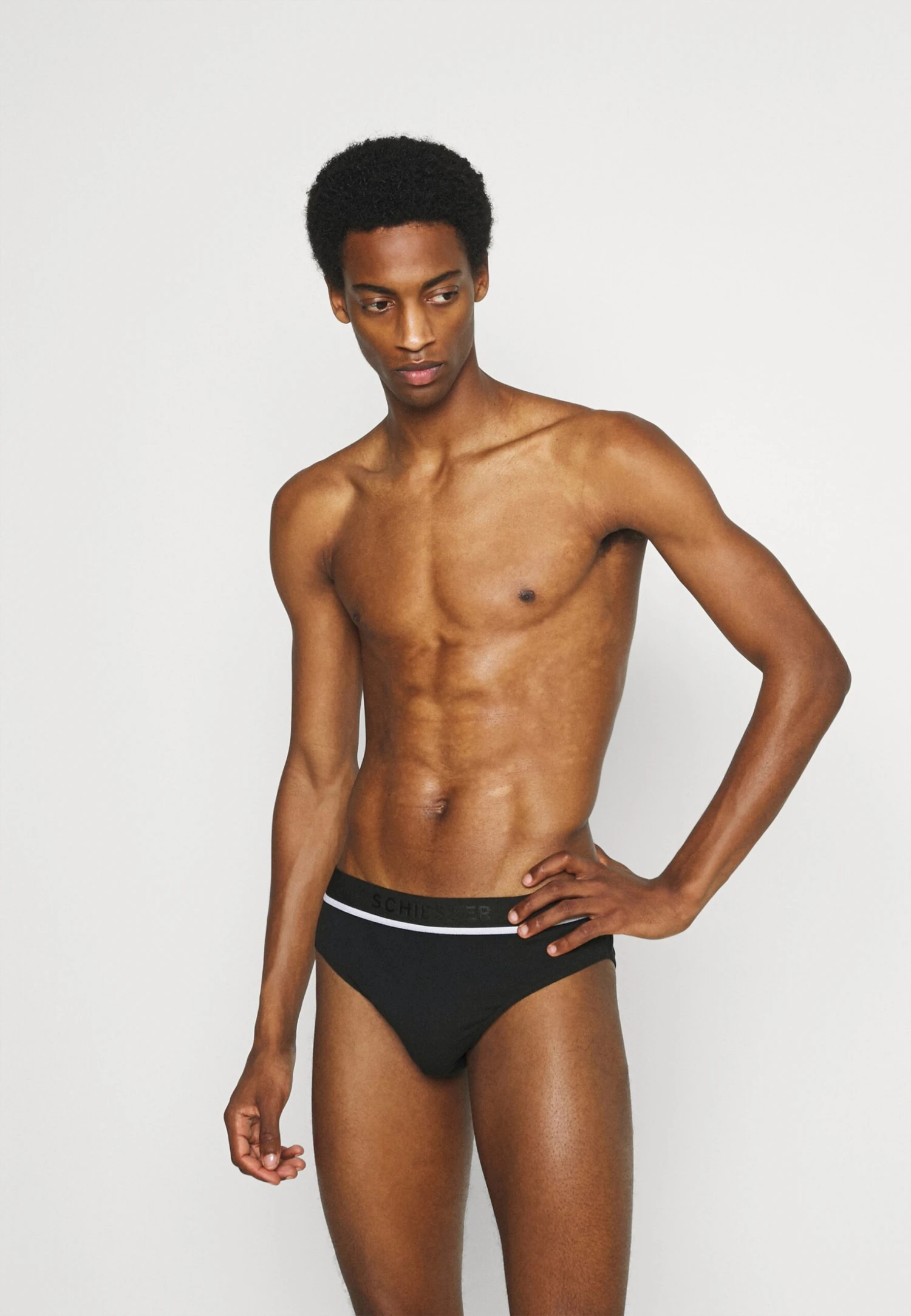 Schiesser 3Pack Slips Organic Cotton - 95/5 - Briefs - Blue/Black/Grey 1 Schiesser 3Pack Slips Organic Cotton - 95/5 - Briefs - Blue/Black/Grey