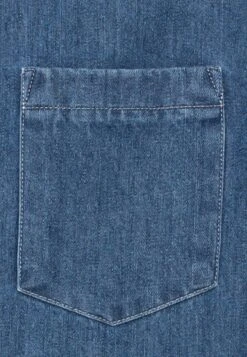 Relaxed Zip Shirt - Shirt - Medium Wash -Clothing Sale Store 8ad7e4f04af54e76a32bb576fb1cf41a