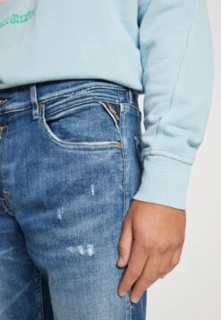 Replay Mickym Pants Aged - Slim Fit Jeans - Medium Blue -Clothing Sale Store 8af6e906d05743d7a8f7f3edbf565a85