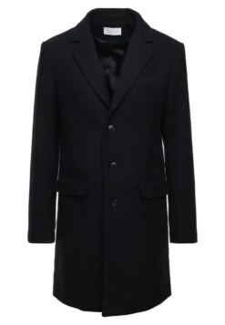 Pier One Classic Coat - Dark Blue -Clothing Sale Store 96cbc5d7d0be48638eb63ddeede19e49