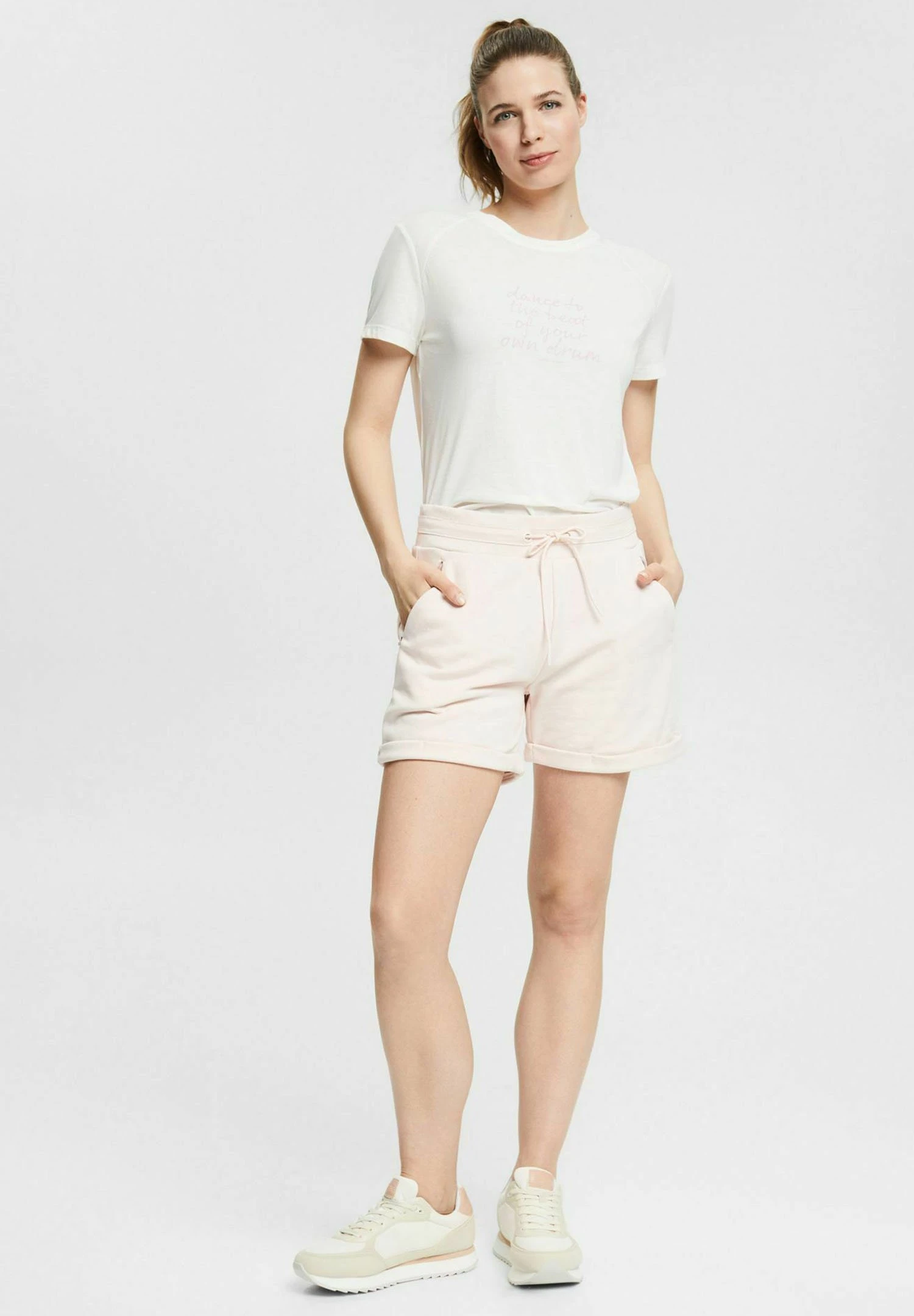 Mit Zippertaschen - Sports Shorts - Light Pink 2 Mit Zippertaschen - Sports Shorts - Light Pink - Image 2