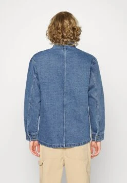 Obey Clothing Hymn Jacket - Short Coat - Stone Wash Indigo -Clothing Sale Store 9c43f6b201be4941a00e7b6ba9d3405f
