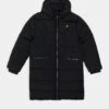 Lyle & Scott Longline Puffer Coat Unisex - Winter Coat - Black