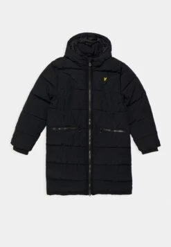 Lyle & Scott Longline Puffer Coat Unisex - Winter Coat - Black