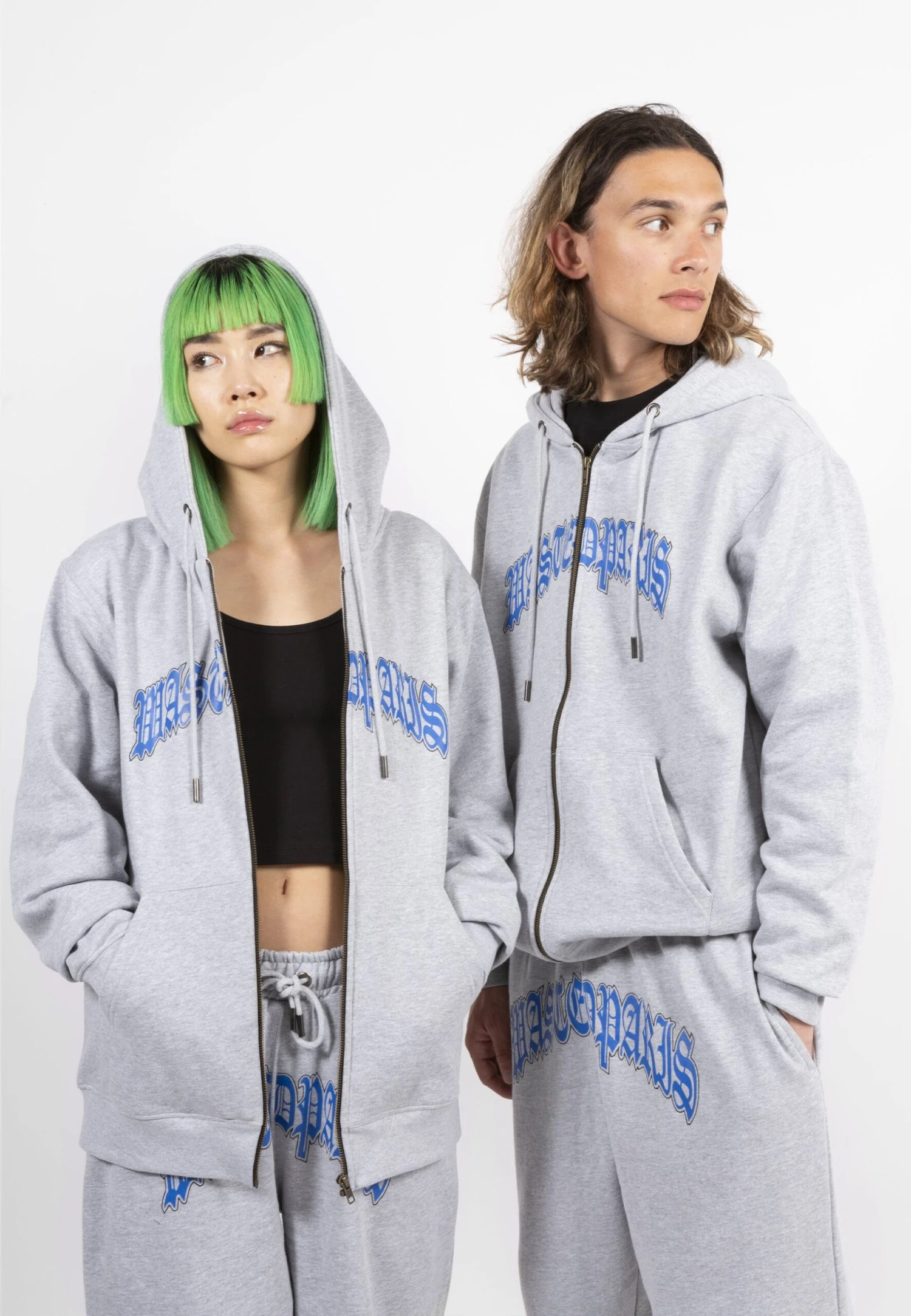 Unisex Hoodie Zip Kingdom - Zip-Up Sweatshirt - Ash Grey 1 Unisex Hoodie Zip Kingdom - Zip-Up Sweatshirt - Ash Grey