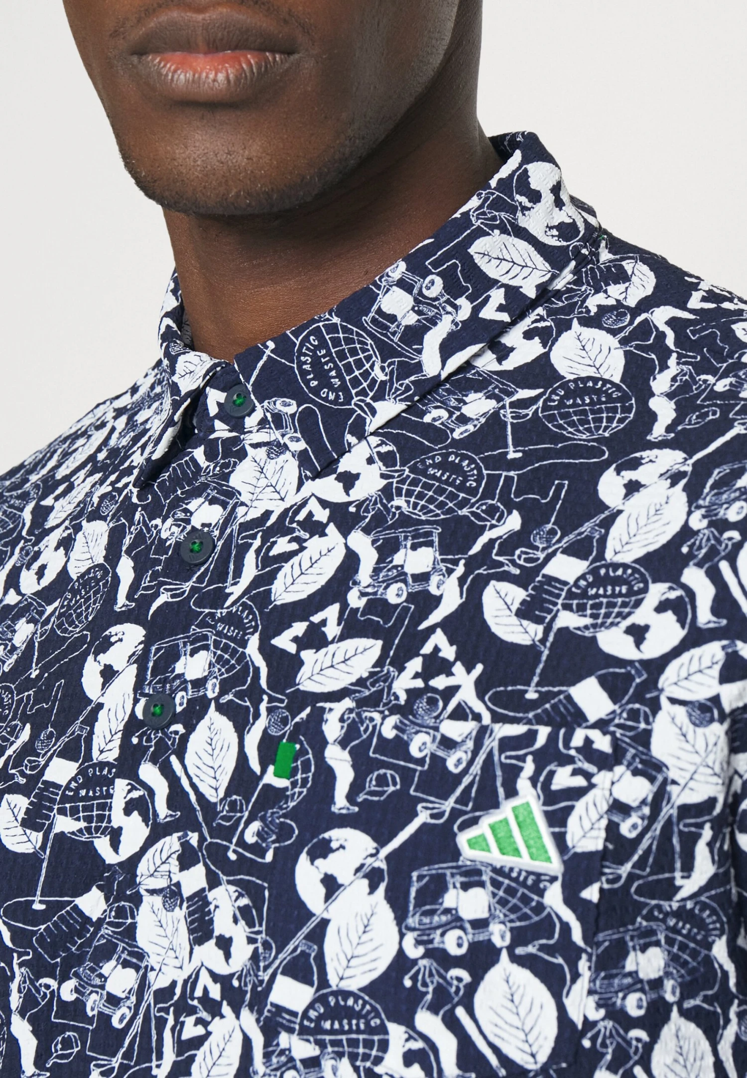 Adidas Golf Playgreen- Polo Shirt - Collegiate Navy/White 5 Adidas Golf Playgreen- Polo Shirt - Collegiate Navy/White - Image 5
