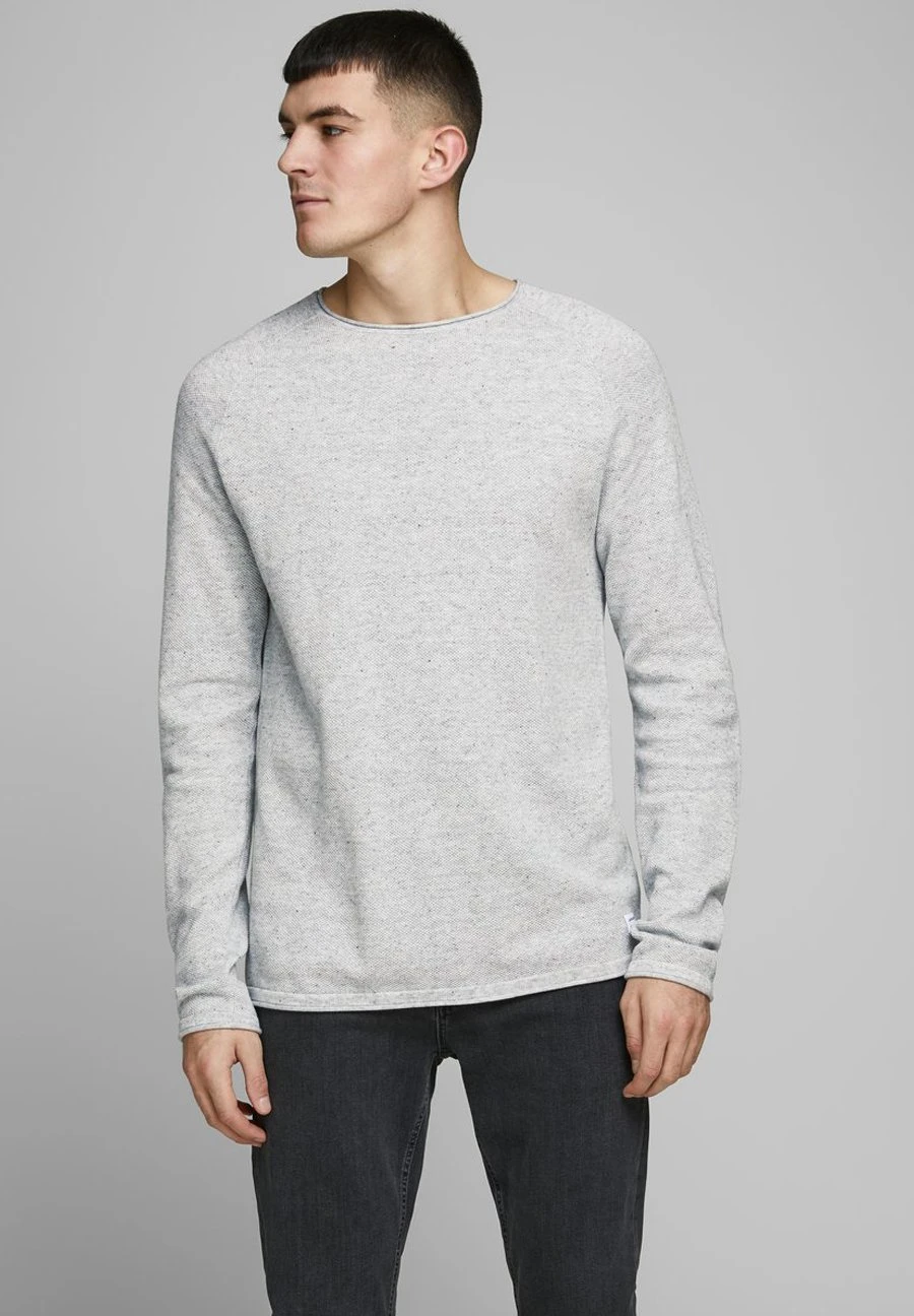 Jack & Jones Crew Neck Noos - Jumper - Light Grey Melange 1 Jack & Jones Crew Neck Noos - Jumper - Light Grey Melange