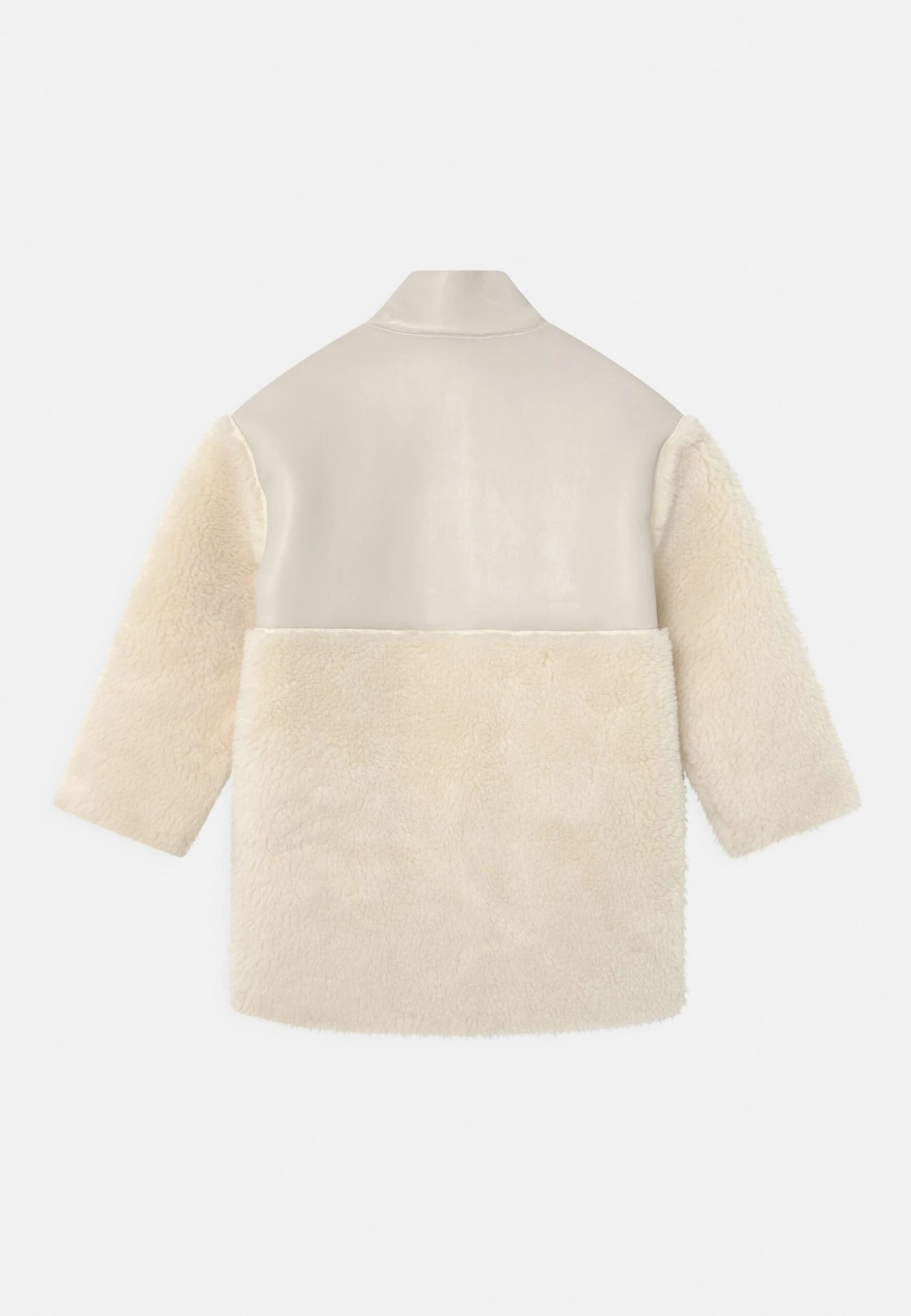 Calvin Klein Jeans Faux Fur Leather Coat - Classic Coat - Eggshell 2 Calvin Klein Jeans Faux Fur Leather Coat - Classic Coat - Eggshell - Image 2