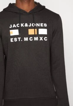 Jack & Jones Jcofreddie Hood- Sweatshirt - Black -Clothing Sale Store b2374db8c20845d9a565e334f121ea48