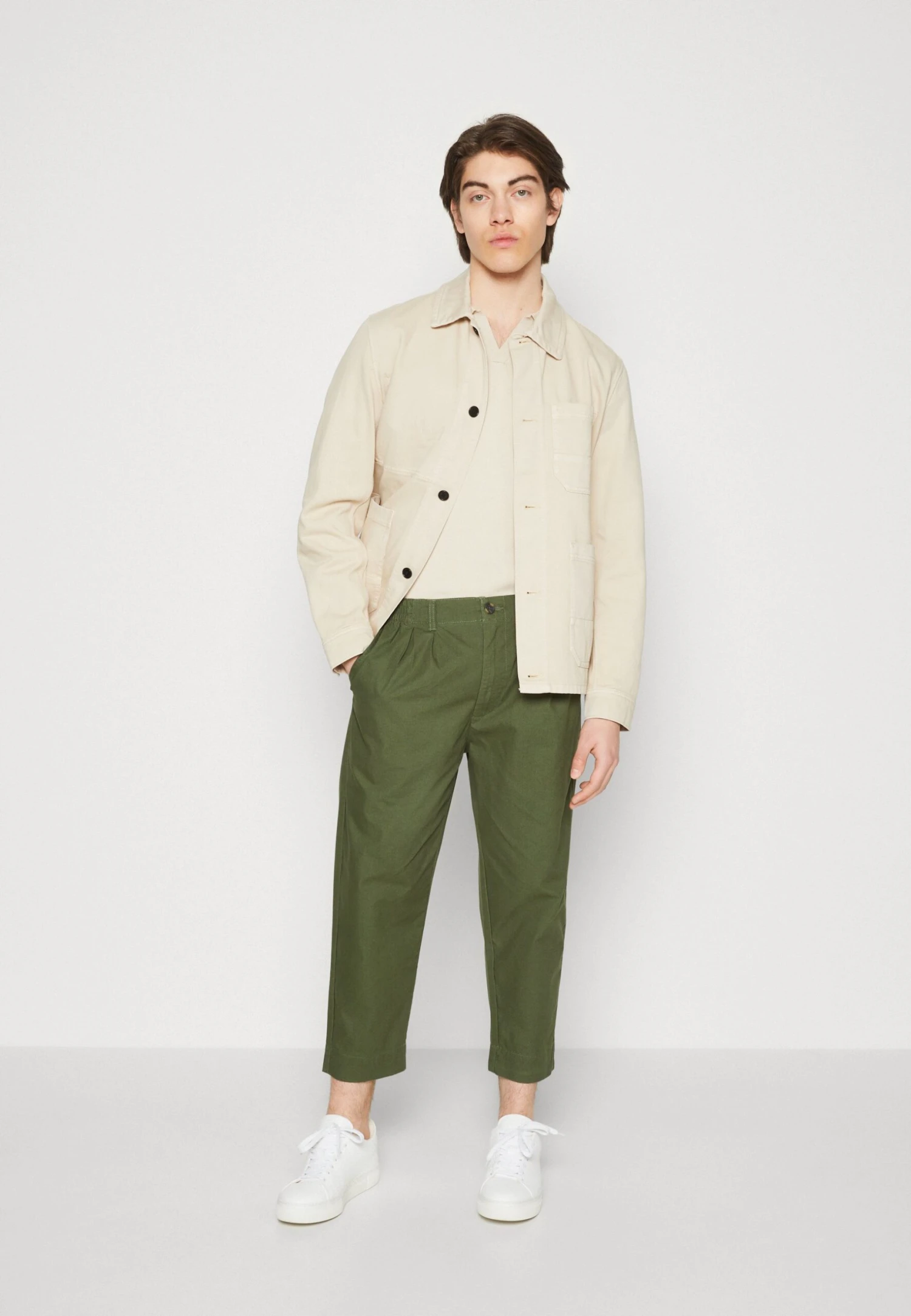 Pier One Trousers - Olive 2 Pier One Trousers - Olive - Image 2