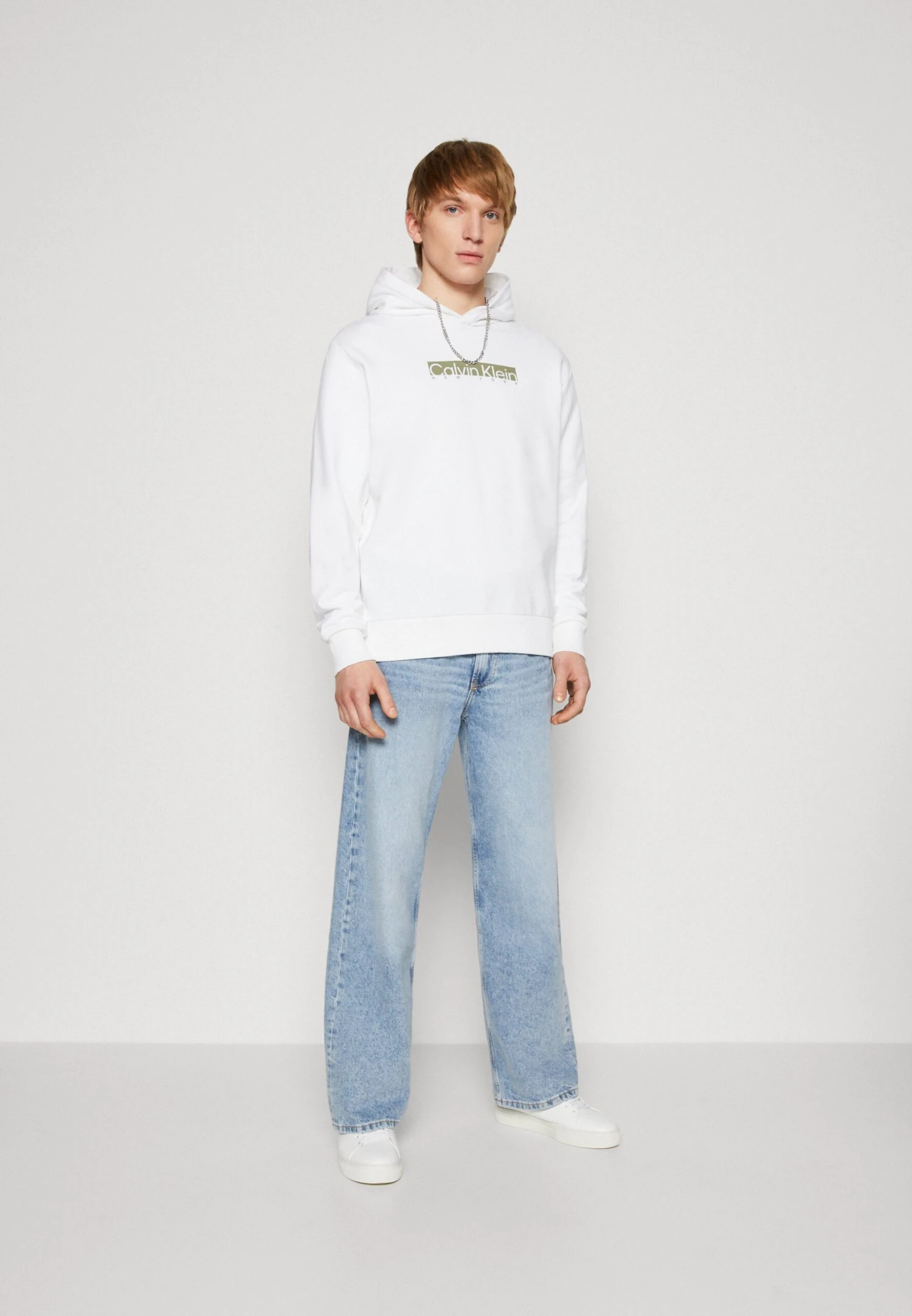 Calvin Klein New York Box Logo - Hoodie - Bright White 2 Calvin Klein New York Box Logo - Hoodie - Bright White - Image 2