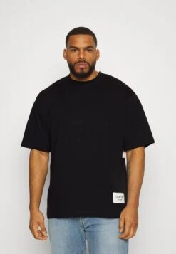 Plus Bold Logo Colorblock Tee - Print T-Shirt - Black