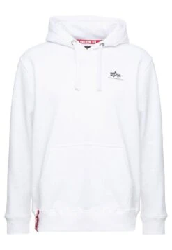 Alpha Industries Basic Hoody Small Logo - Hoodie - White -Clothing Sale Store b8d87595f9d44b3bb58e829749e26aab