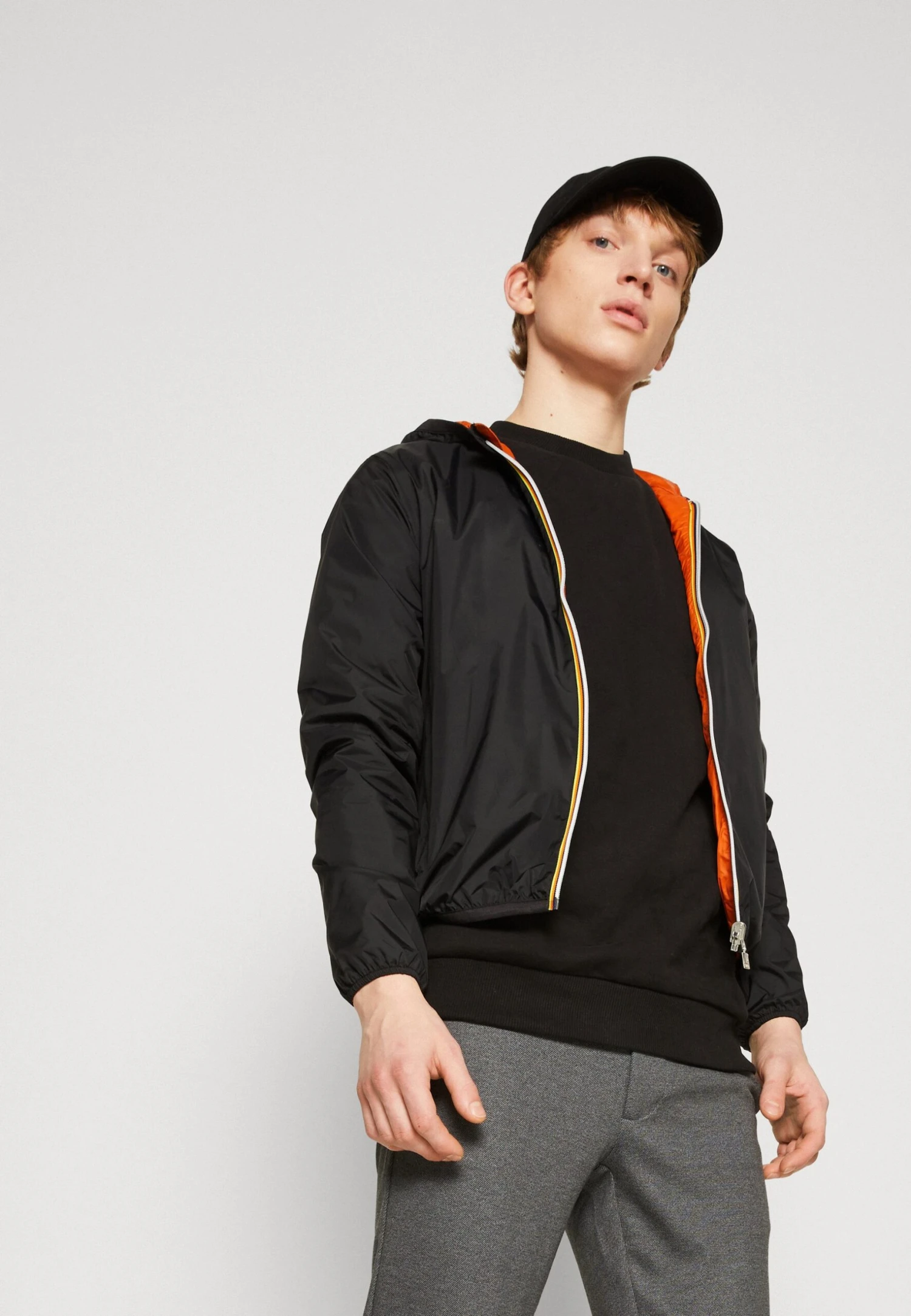 K-Way Jacques Plus Double Unisex - Waterproof Jacket - Black/Orange 5 K-Way Jacques Plus Double Unisex - Waterproof Jacket - Black/Orange - Image 5