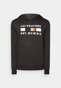 Jack & Jones Jcofreddie Hood- Sweatshirt - Black -Clothing Sale Store bdca60ef06504fd18fb2b63259509826