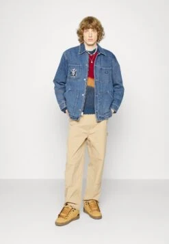 Obey Clothing Hymn Jacket - Short Coat - Stone Wash Indigo -Clothing Sale Store bf64e42487b34d38a82056255b3fa99b