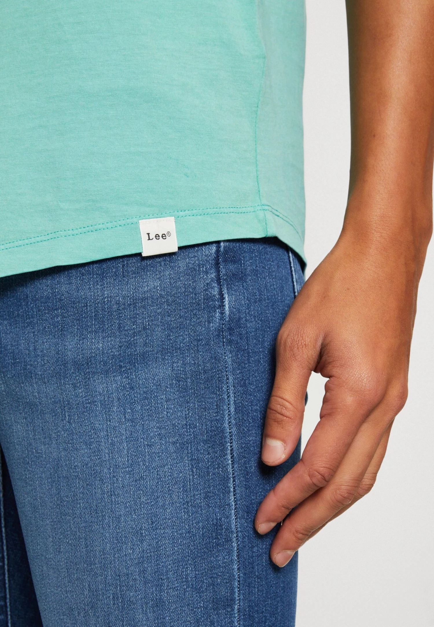 Lee Shaped Tee - Basic T-Shirt - Dusty Jade 6 Lee Shaped Tee - Basic T-Shirt - Dusty Jade - Image 6