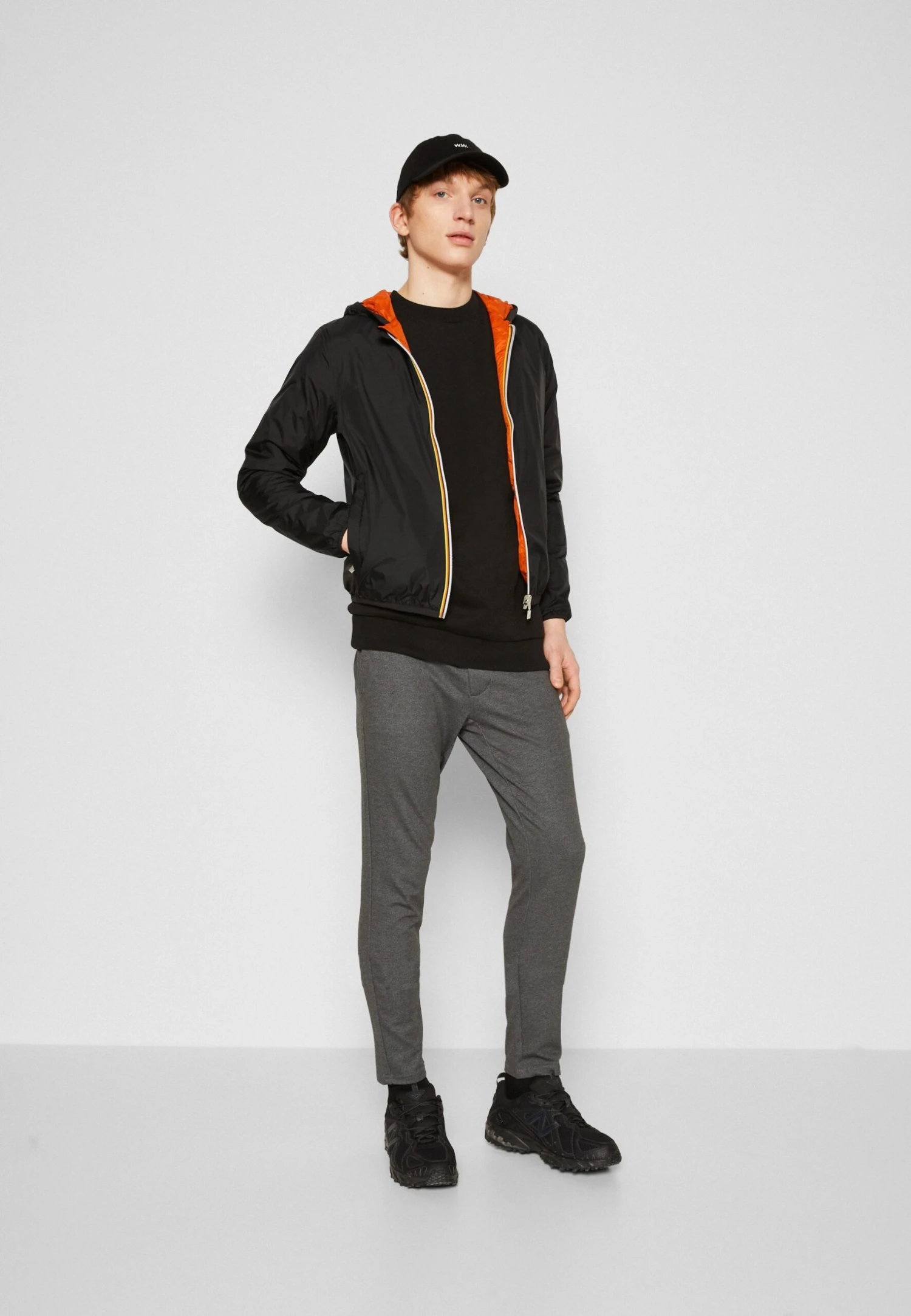 K-Way Jacques Plus Double Unisex - Waterproof Jacket - Black/Orange 2 K-Way Jacques Plus Double Unisex - Waterproof Jacket - Black/Orange - Image 2