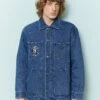 Obey Clothing Hymn Jacket - Short Coat - Stone Wash Indigo
