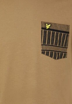 Lyle & Scott Grid Pocket - Print T-Shirt - Camel Bronze/Jet Black -Clothing Sale Store dce40f60848047828aa85309c2391f56