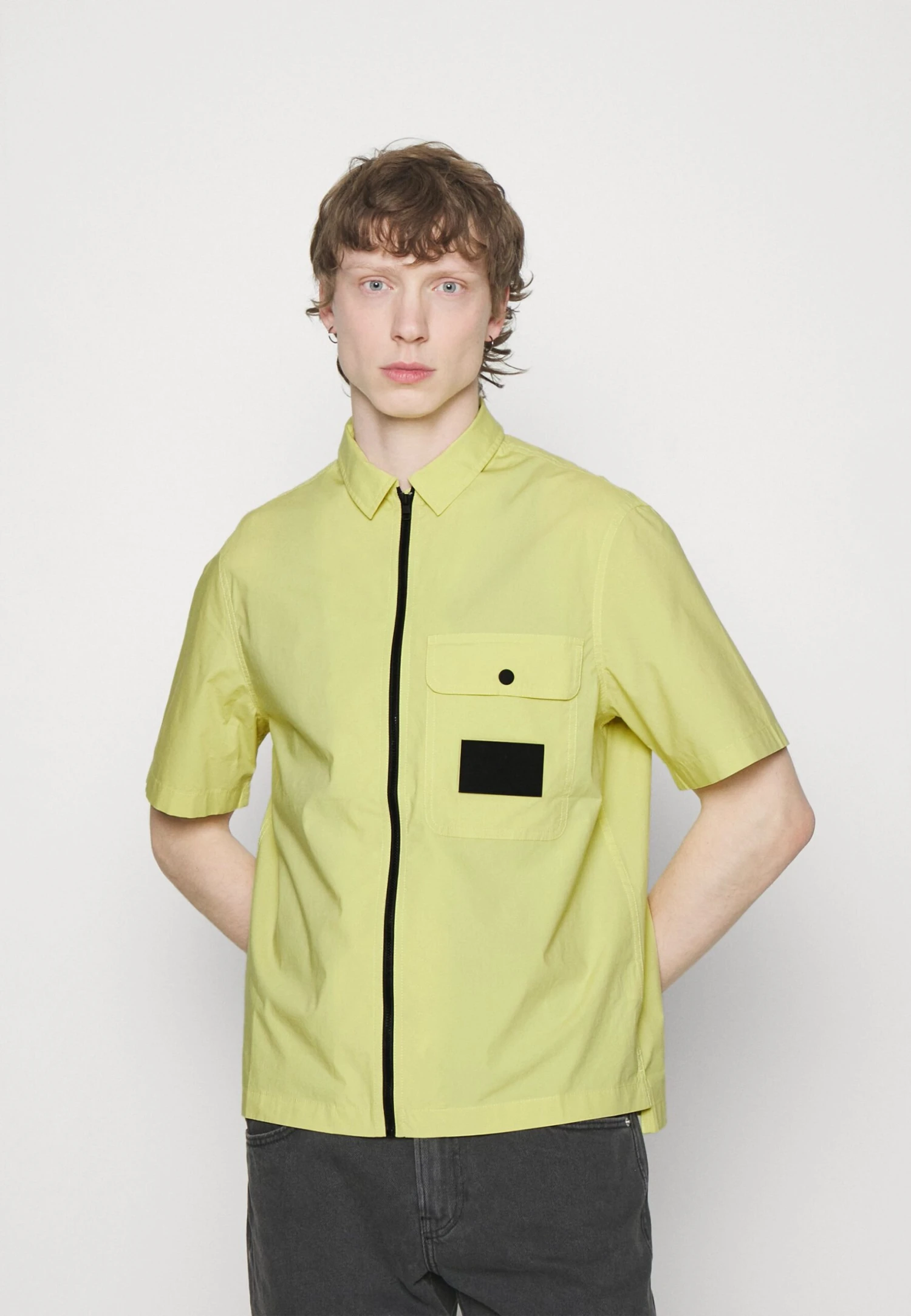 Calvin Klein Jeans Stretch Poplin- Shirt - Yellow Sand 1 Calvin Klein Jeans Stretch Poplin- Shirt - Yellow Sand